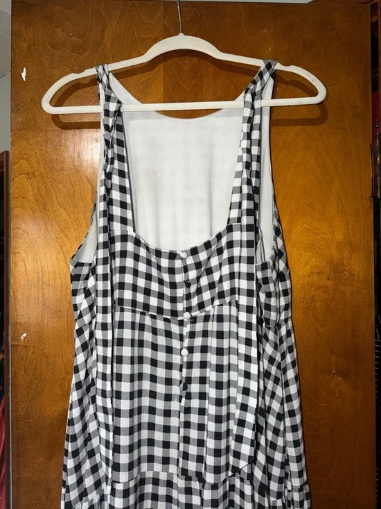 torrid Black and White Gingham Tiered Maxi Dress - Picture 5 of 7